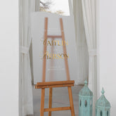 Frosted acrylic welcome sign